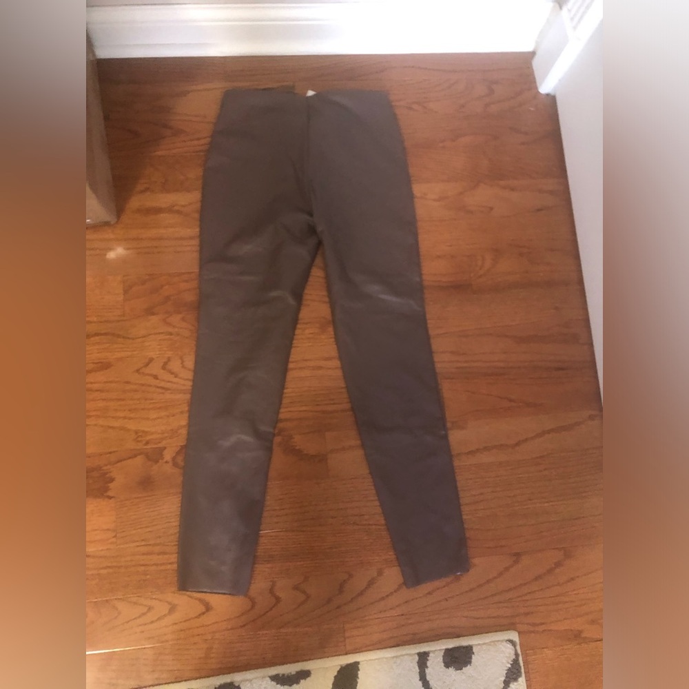 NWT Forever 21 Brown Taupe Faux Leather Leggings size Large - Picture 3 of 7